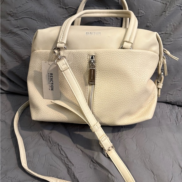 Kenneth Cole Reaction Handbags - Kenneth Cole Reaction Cream Textured Satchel